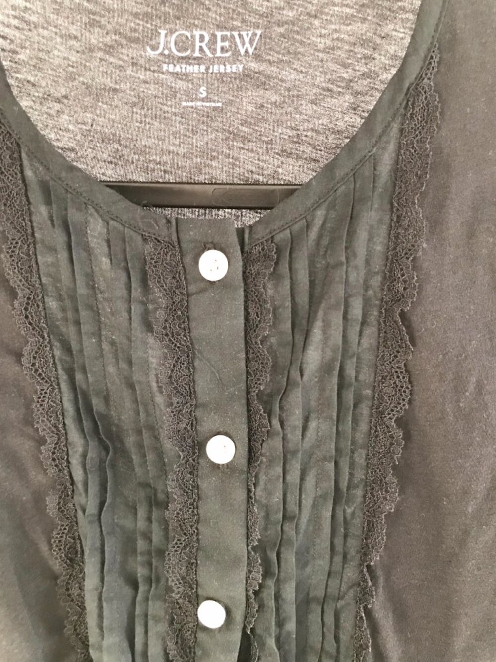 J. Crew Black Ruffle Lace Cardigan - Picture 2 of 4
